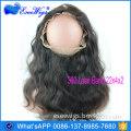 2016 New Style 360 Lace Frontal Closure 22x4x2 inch Brazilian Virgin hair Body Wave 360 Lace Band In Stock